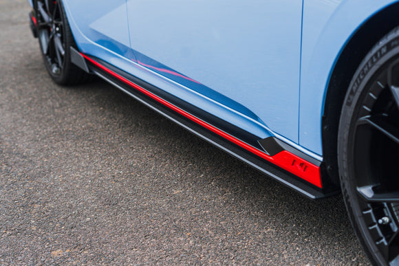 FLOW Designs  CN7 V2 i30N Sedan FL 2024 Side Skirt Splitters (Pair) - MODE Auto Concepts