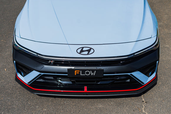 FLOW Designs  CN7 V2 Elantra N Sedan Facelift V2 - 2024 Front Lip Splitter & Mounting Brackets (Pair) - MODE Auto Concepts