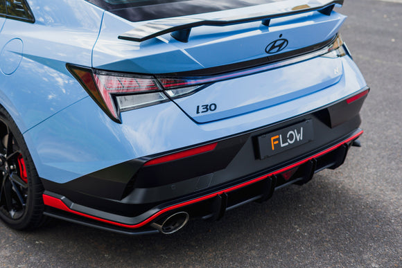 FLOW Designs  CN7 V2 Elantra N Sedan Facelift V2 - 2024 Flow-Lock Rear Diffuser - MODE Auto Concepts