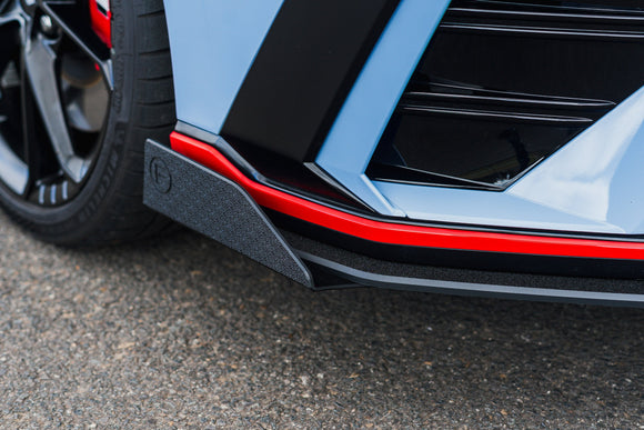 FLOW Designs  CN7 V2 i30N Sedan FL 2024 Front Lip Splitter & Mounting Brackets (Pair) - MODE Auto Concepts
