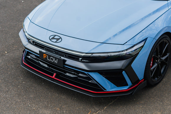 FLOW Designs  CN7 V2 Elantra N Sedan Facelift V2 - 2024 Front Lip Splitter Winglets (Pair) - MODE Auto Concepts