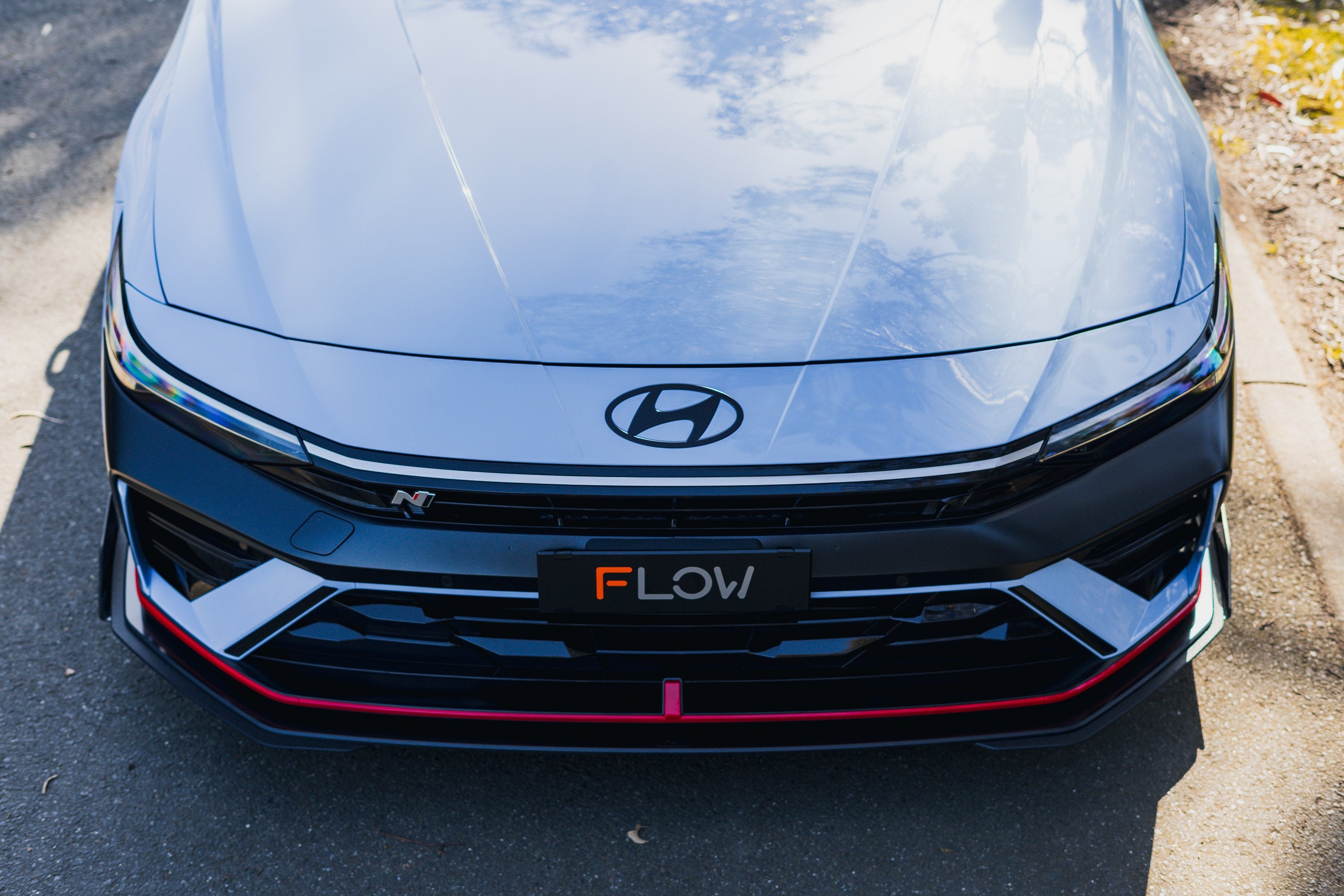FLOW Designs  CN7 V2 i30N Sedan FL 2024 Front Lip Splitter & Mounting Brackets (Pair) - MODE Auto Concepts