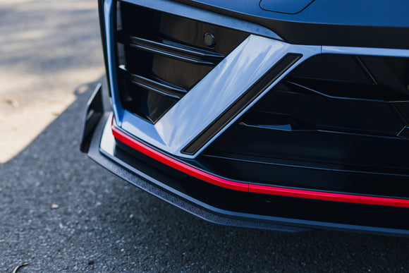 FLOW Designs  CN7 V2 Elantra N Sedan Facelift V2 - 2024 Front Lip Splitter & Mounting Brackets (Pair) - MODE Auto Concepts