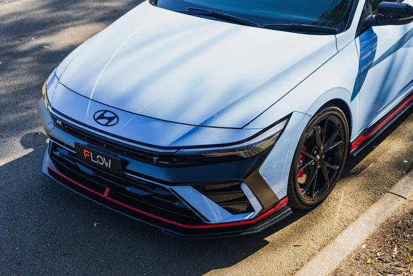 FLOW Designs  CN7 V2 i30N Sedan FL 2024 Front Lip Splitter Extensions (Pair) - MODE Auto Concepts