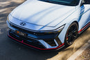 FLOW Designs  CN7 V2 Elantra N Sedan Facelift V2 - 2024 Front Lip Splitter & Mounting Brackets (Pair) - MODE Auto Concepts