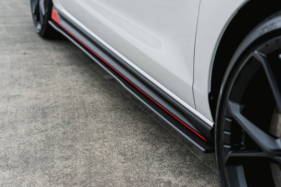 FLOW Designs  i30N Hatch PDE V6 FL2 2025 Side Skirt Splitters (Pair) - MODE Auto Concepts