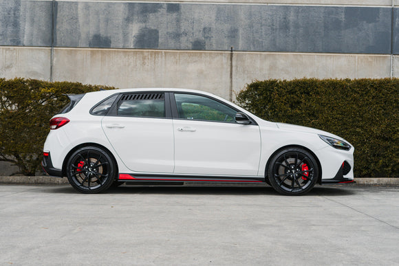 FLOW Designs  i30N Hatch PDE V6 FL2 2025 Side Skirt Splitters (Pair) - MODE Auto Concepts