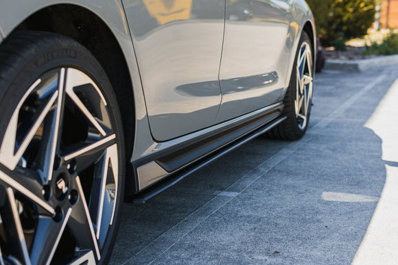FLOW Designs  i30N-Line Hatch PDe.V6 FL 2024+ Side Skirt Splitters (Pair) - MODE Auto Concepts