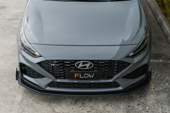 FLOW Designs  i30N-Line Hatch PDe.V6 FL 2024+ Front Lip Splitter & Reinforcement Brackets - MODE Auto Concepts