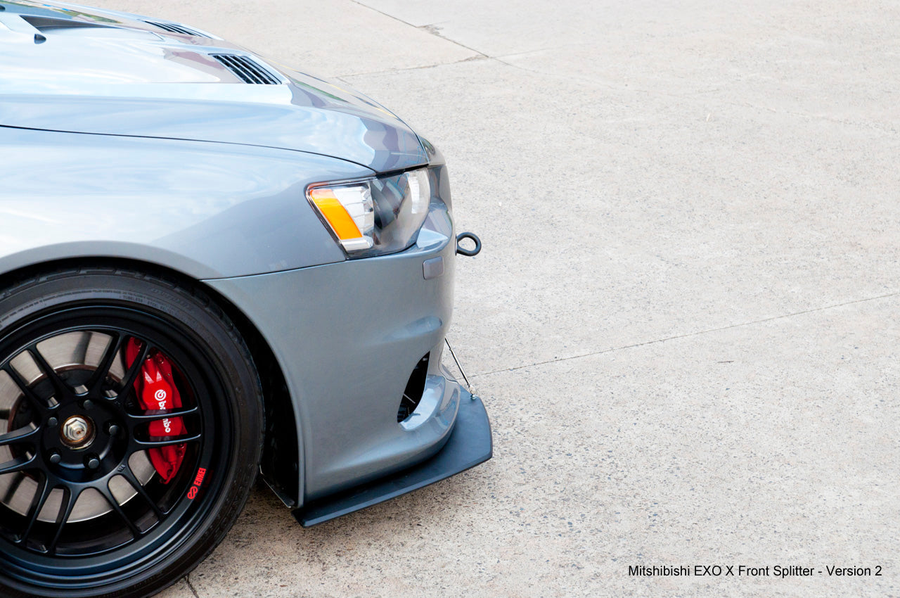 FLOW Designs  Lancer Evolution X Full Lip Splitter Set