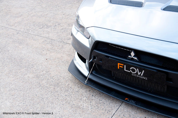 FLOW Designs  Lancer Evolution X Full Lip Splitter Set - MODE Auto Concepts