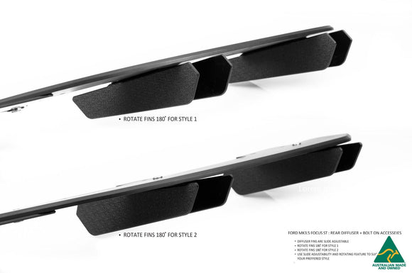 FLOW Designs  MK3.5 Focus ST (Facelift) Rear Diffuser Set - MODE Auto Concepts