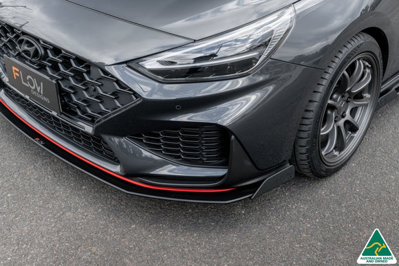 FLOW Designs  i30N Fastback PD FL 2022+ Front Lip Splitter Winglets (Pair) - MODE Auto Concepts