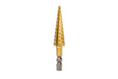 FLOW Designs  Metric Step Drill Bit : HSS Titanium Coated 3mm – 13mm - MODE Auto Concepts