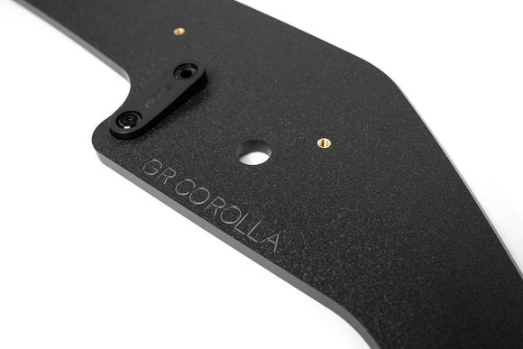 FLOW Designs  Corolla GR Chassis Mounted Front Lip Splitter (TEXTURED) - MODE Auto Concepts