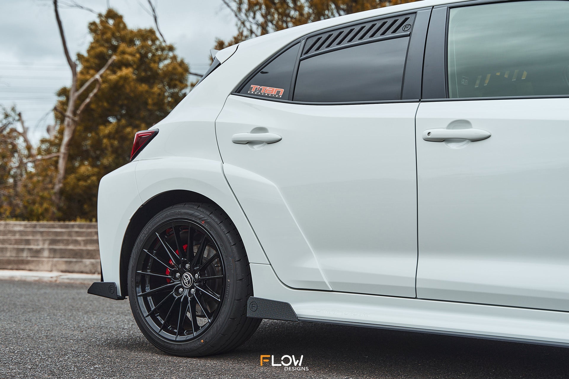 FLOW Designs  Corolla GR Rear Spats (GLOSS; Pair) - MODE Auto Concepts