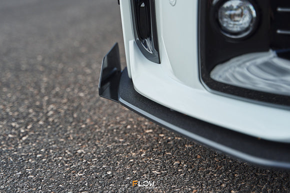 FLOW Designs  Corolla GR Chassis Mounted Front Lip Splitter (TEXTURED) - MODE Auto Concepts