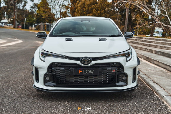 FLOW Designs  Corolla GR Chassis Mounted Front Lip Splitter (GLOSS) - MODE Auto Concepts