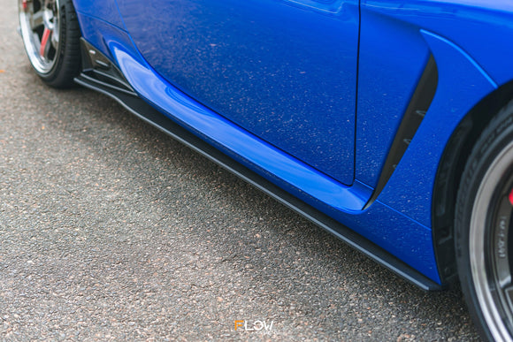 FLOW Designs  ZD8 BRZ STI Side Skirt Splitters (TEXTURED: Pair) - MODE Auto Concepts