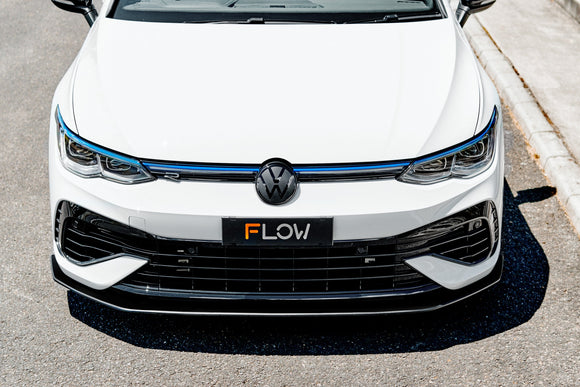 FLOW Designs  MK8 Golf R Chassis Mounted Front Lip Splitter - MODE Auto Concepts