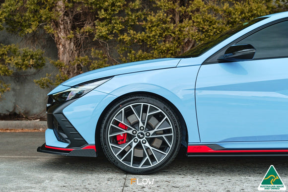 FLOW Designs  CN7 Elantra N Sedan 2021 Front Lip Splitter Winglets (Pair) - MODE Auto Concepts