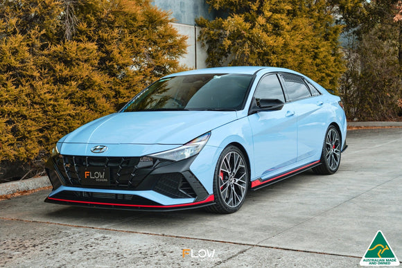 FLOW Designs  CN7 i30N Sedan 2021-2023 Front Lip Splitter & Mounting Brackets (Pair) - MODE Auto Concepts