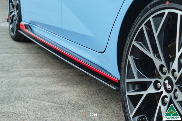 FLOW Designs  CN7 Elantra N Sedan 2021 Side Skirt Splitters (Pair) - MODE Auto Concepts