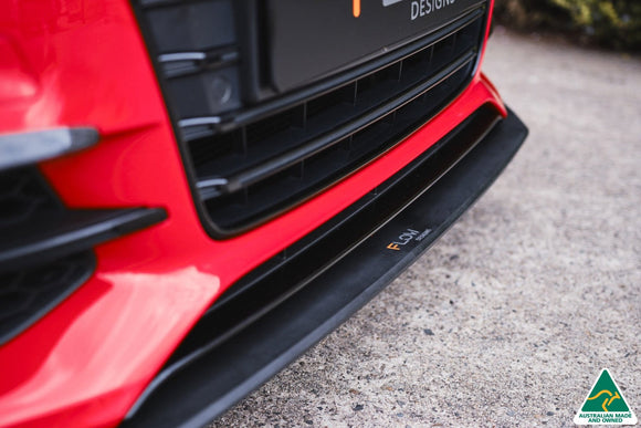FLOW Designs  S3 8V Sedan Pre-Facelift Front Lip Splitter V3 & Mounting Brace - MODE Auto Concepts