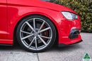 FLOW Designs  S3 8V Sedan Pre-Facelift Front Lip Splitter V3 & Mounting Brace - MODE Auto Concepts