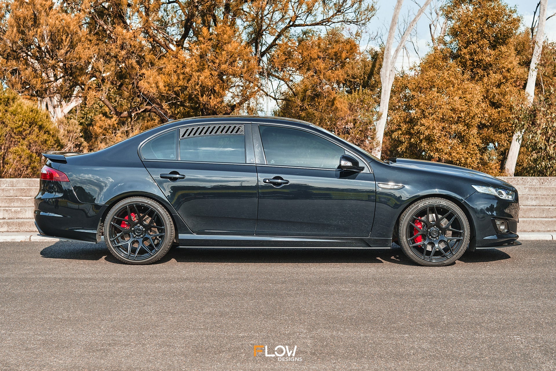 FLOW Designs  Falcon FGX Side Skirt Splitters (GLOSS: Pair) - MODE Auto Concepts