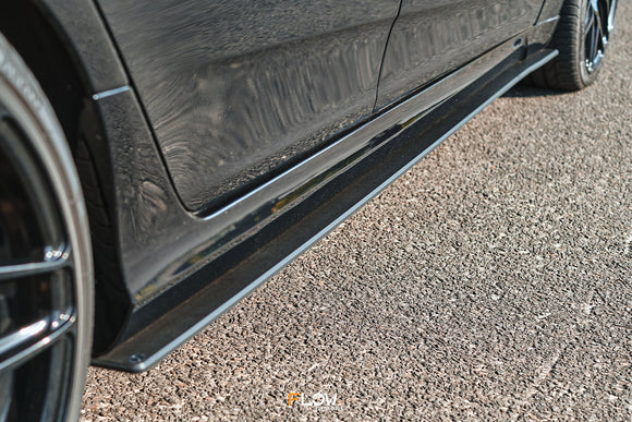 FLOW Designs  Falcon FGX Side Skirt Splitters (TEXTURED: Pair) - MODE Auto Concepts