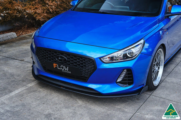 FLOW Designs  i30 SR Hatch (2017-2018) Front Lip Splitter Winglets (Pair) - MODE Auto Concepts