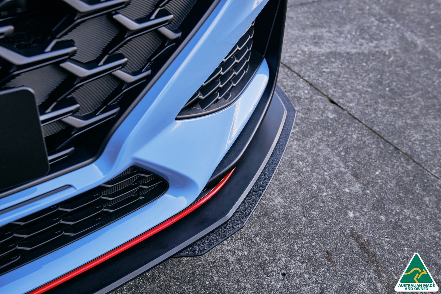 FLOW Designs  i30N Hatch PD FL 2021 Front Lip Splitter & Reinforcement Brackets - MODE Auto Concepts