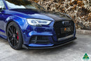 FLOW Designs  S3 8V Sedan Facelift Front Lip Splitter & Mounting Brace - MODE Auto Concepts