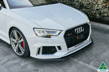 FLOW Designs  RS3 8V Sedan Facelift Front Lip Splitter Extensions (Pair) - MODE Auto Concepts