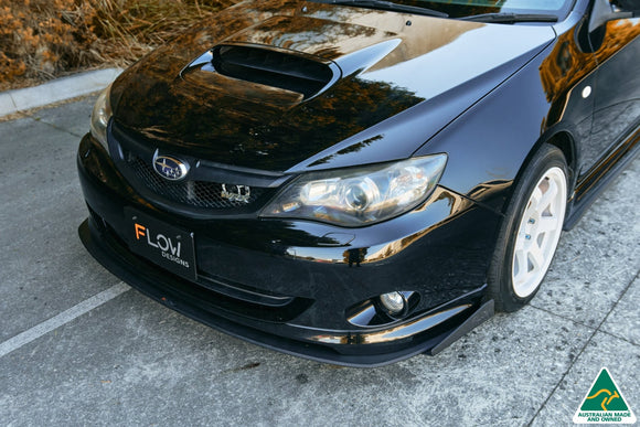 FLOW Designs  Impreza WRX/RS G3 Hatch PFL Front Lip Splitter & Mounting Brace - MODE Auto Concepts