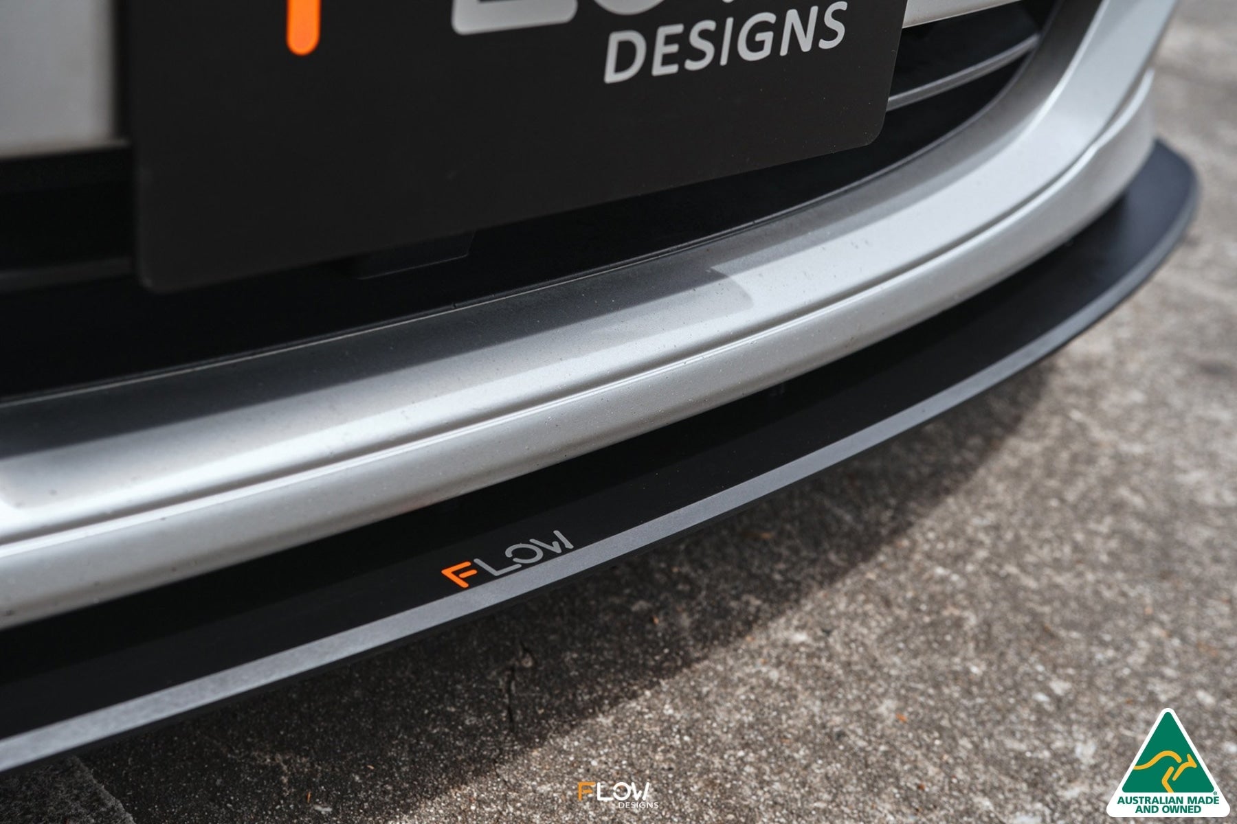 FLOW Designs  Impreza WRX/RS G3 Sedan PFL Front Lip Splitter & Mounting Brace - MODE Auto Concepts