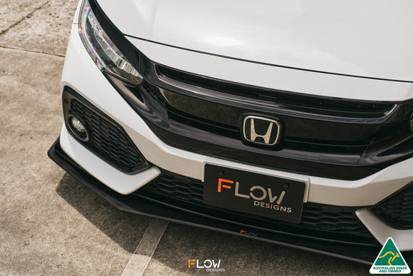 FLOW Designs  FK4/FK7 Civic RS Hatch PFL Front Lip Splitter - MODE Auto Concepts