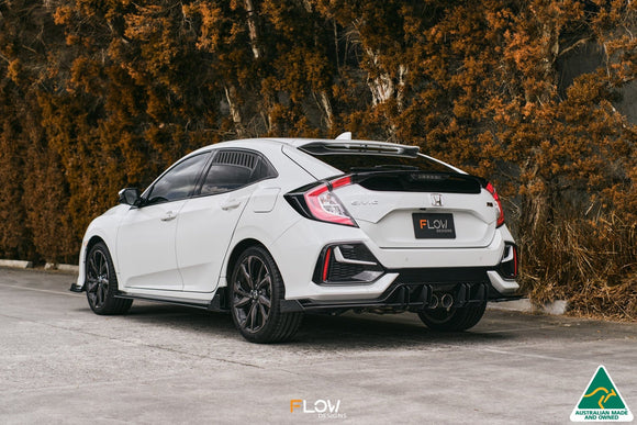 FLOW Designs  FK4/FK7 Civic RS Hatch FL Flow-Lock Rear Diffuser - MODE Auto Concepts