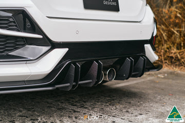 FLOW Designs  FK4/FK7 Civic RS Hatch FL Flow-Lock Rear Diffuser - MODE Auto Concepts