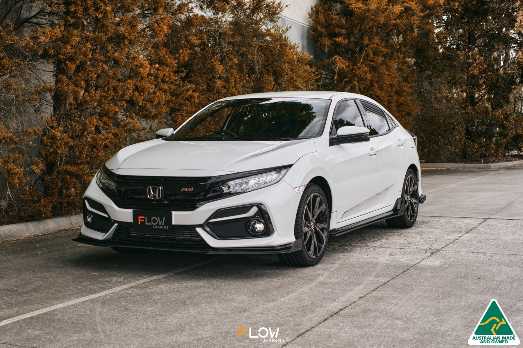 FLOW Designs  FK4/FK7 Civic RS Hatch FL Front Lip Splitter - MODE Auto Concepts