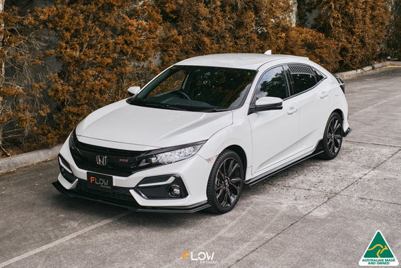 FLOW Designs  FK4/FK7 Civic RS Hatch FL Front Lip Splitter Extensions (Pair) - MODE Auto Concepts