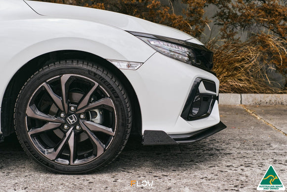 FLOW Designs  FK4/FK7 Civic RS Hatch FL Front Lip Splitter Winglets (Pair) - MODE Auto Concepts