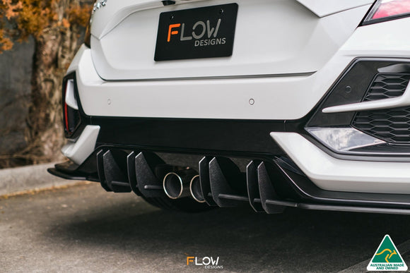 FLOW Designs  FK4/FK7 Civic RS Hatch FL Flow-Lock Rear Diffuser - MODE Auto Concepts