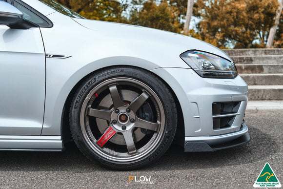FLOW Designs  MK7 Golf R (USDM) Chassis Mounted Front Lip Splitter V3 - MODE Auto Concepts
