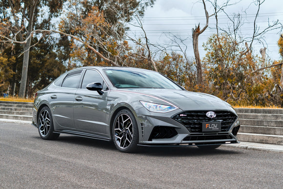 FLOW Designs  DN8 Sonata N Line 2020-2023 Front Lip Splitter & Reinforcement Bracket - MODE Auto Concepts