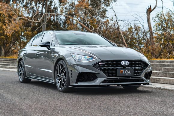 FLOW Designs  DN8 Sonata N Line 2020-2023 Front Lip Splitter & Reinforcement Bracket - MODE Auto Concepts