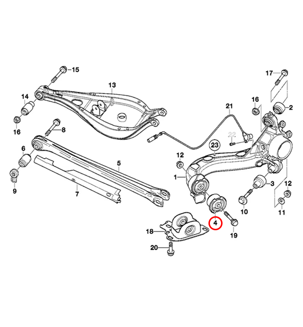 E46/E36/Z4 Monoball Rear Trailing Arm Bush