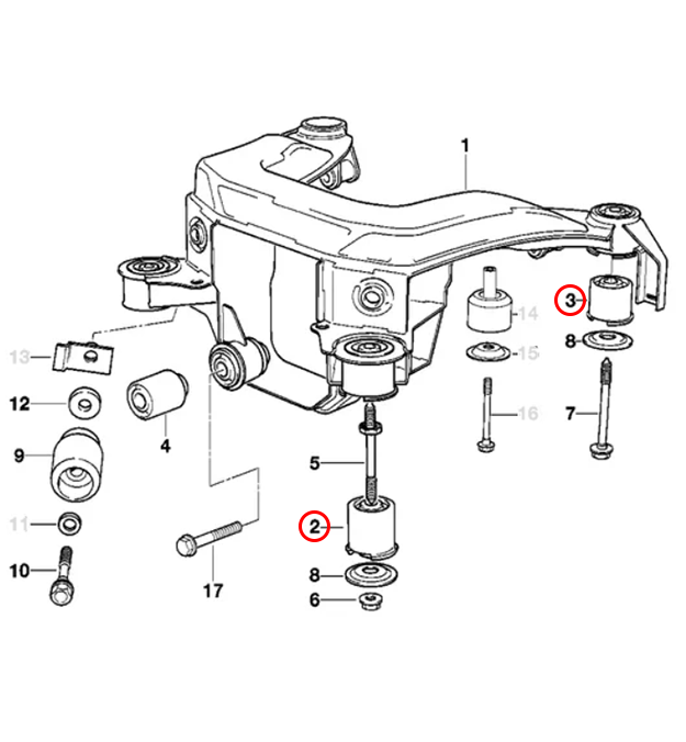 E36 Solid Subframe Raising Bushes