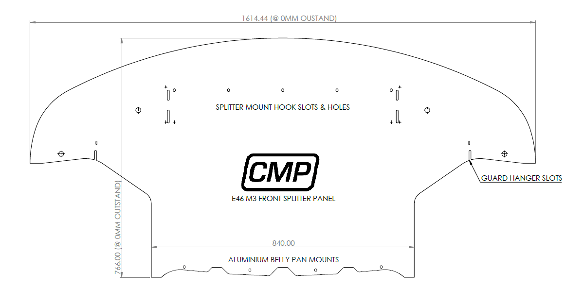 E46 Front Splitter Panel CAD File